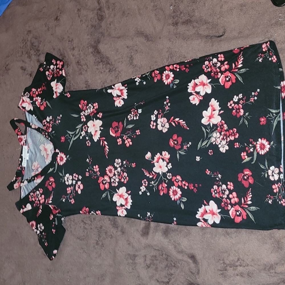 Black and pink floral dress made by eye candy